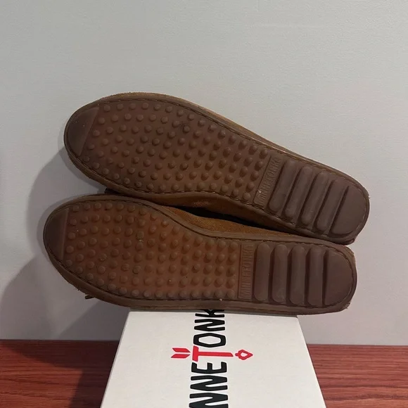 Minnetonka Moccasin Leather Kilty Moccs GUC - Picture 8 of 10